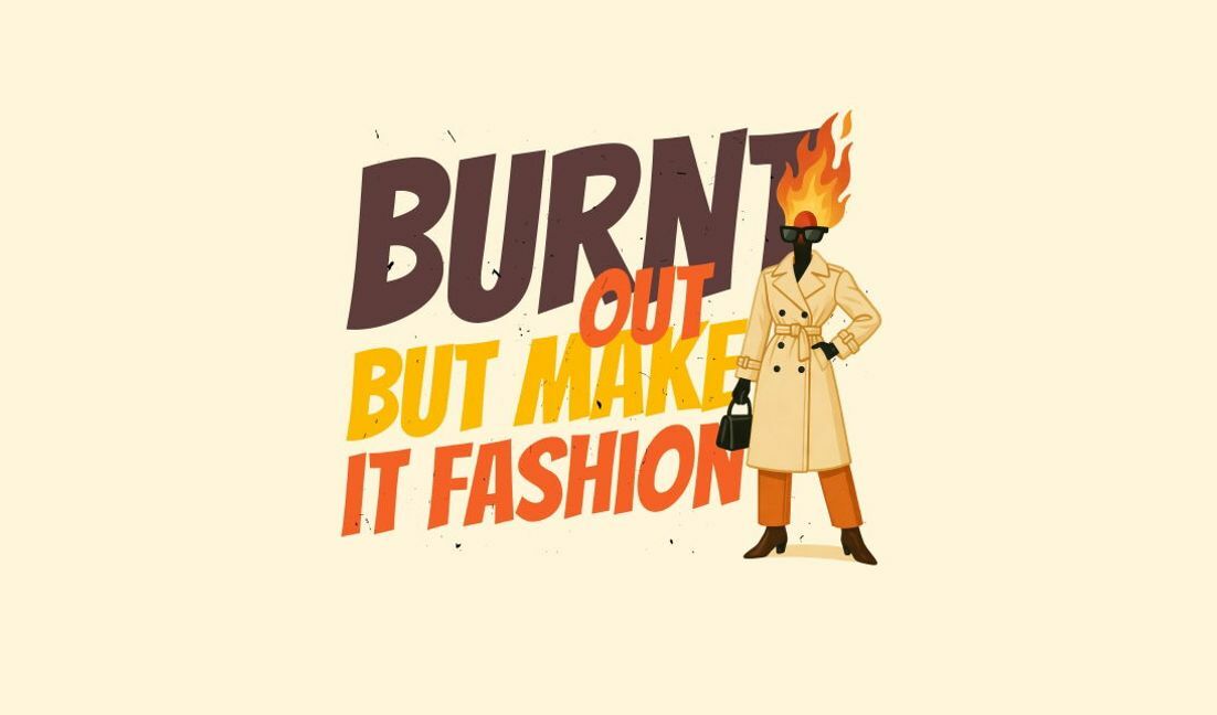 Fashion statement graphic design with burn-out theme t-shirt design template