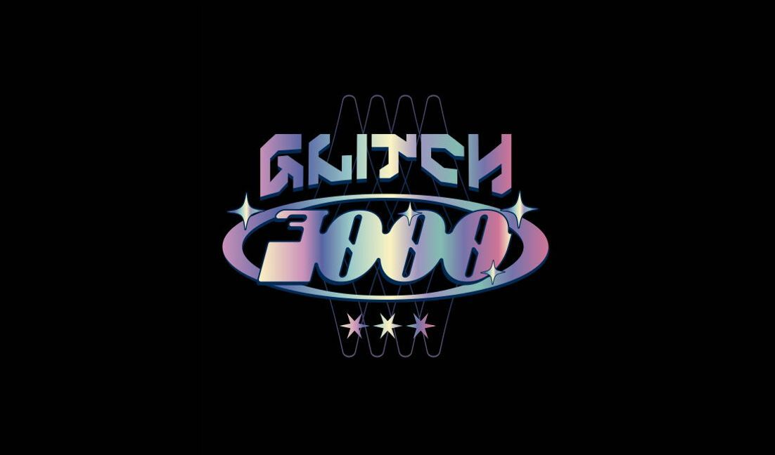 Futuristic glitch 3000 design t-shirt design template