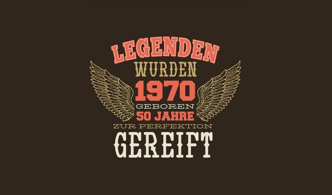 Vintage Legend Geburtstagsdesign für 50-Jährige T-Shirt-Designvorlage