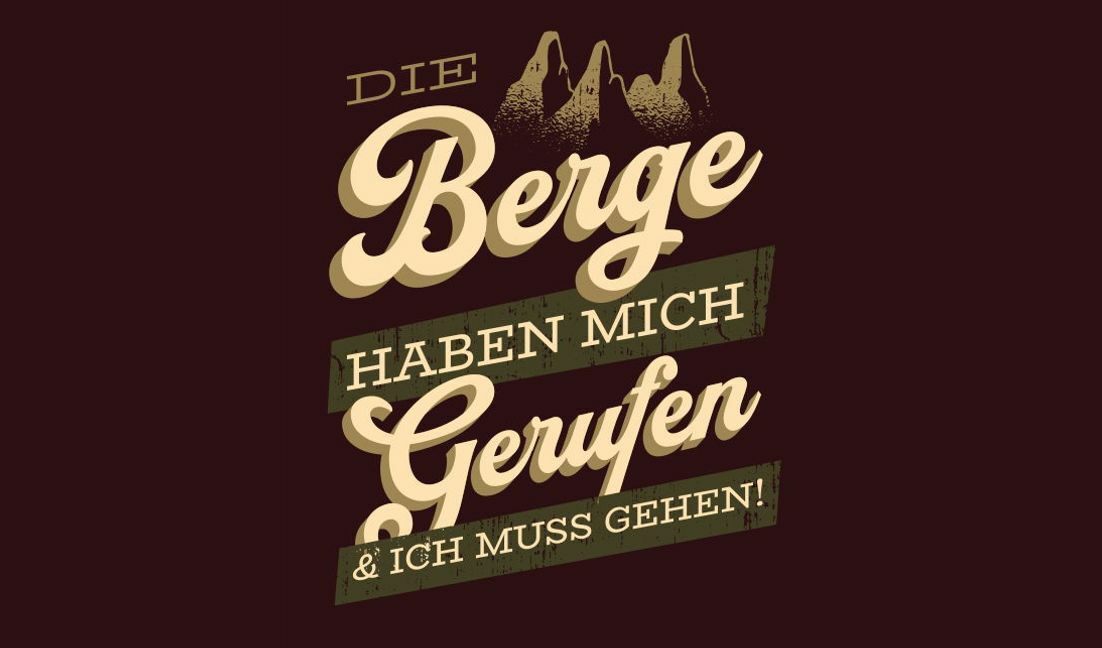 Vintages Bergzitatdesign T-Shirt-Designvorlage
