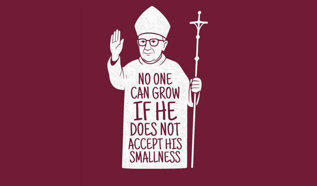 Inspirational quote about growth and humility t-shirt design template