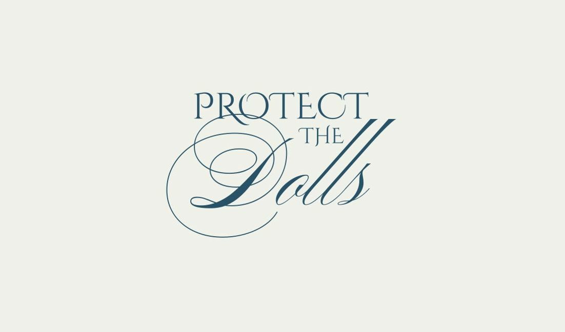 Elegant protect the dolls typography design t-shirt design template