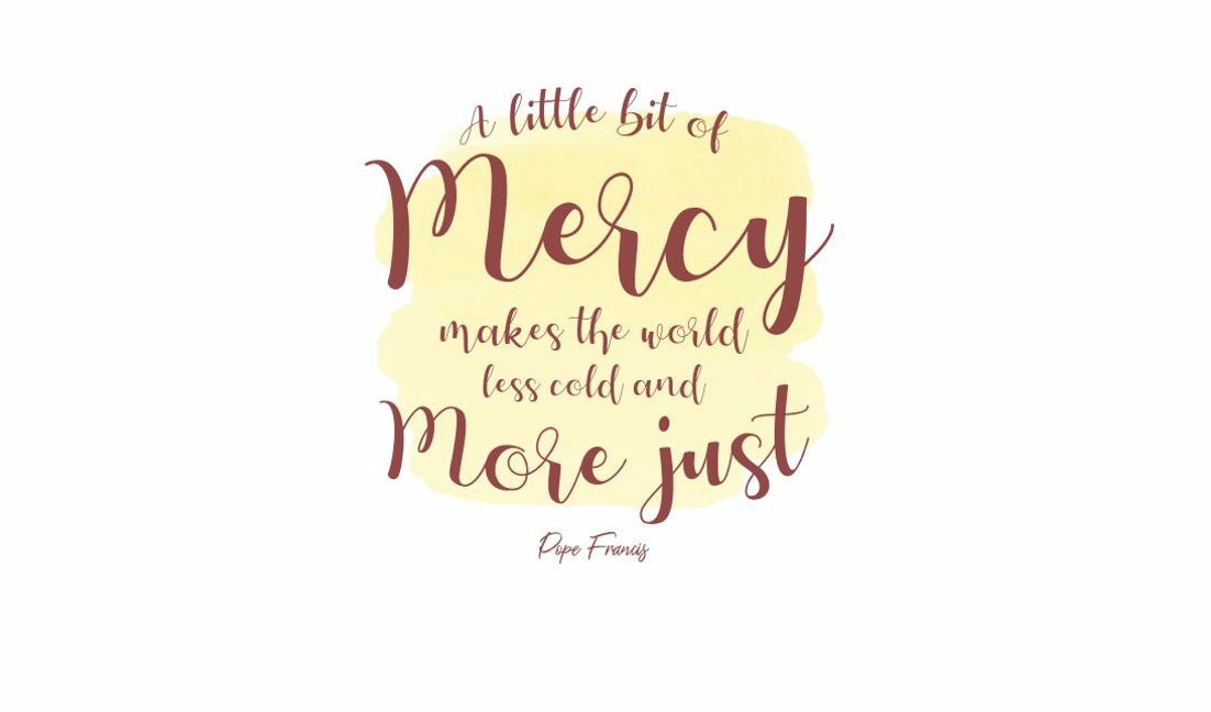 Plantilla de diseño para camiseta Diseño de cita inspiradora sobre la misericordia