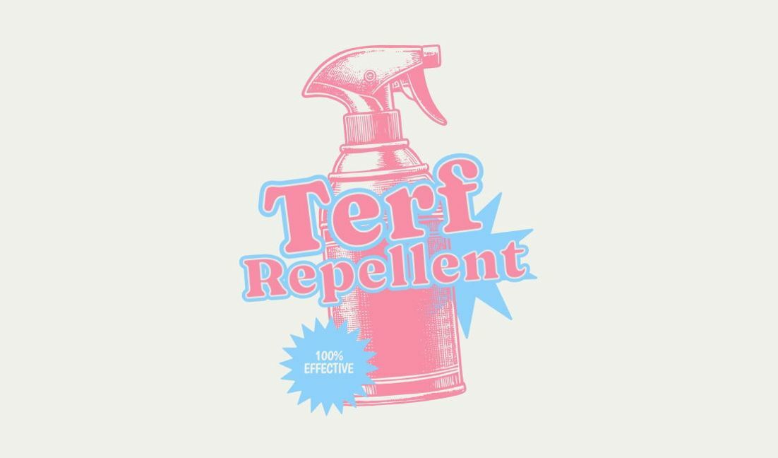 Playful spray bottle art with humorous text t-shirt design template