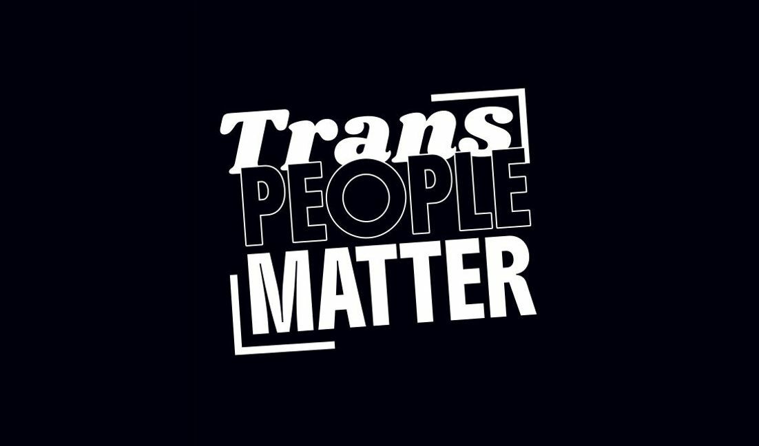 Modelo de design para camiseta Design ousado com a frase "pessoas trans importam"