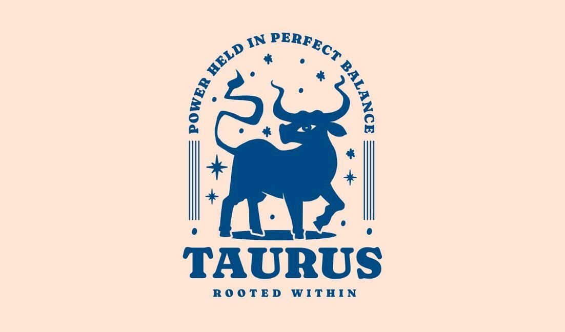 Astrologisches Design für den Stier mit einem kraftvollen Stiermotiv T-Shirt-Designvorlage