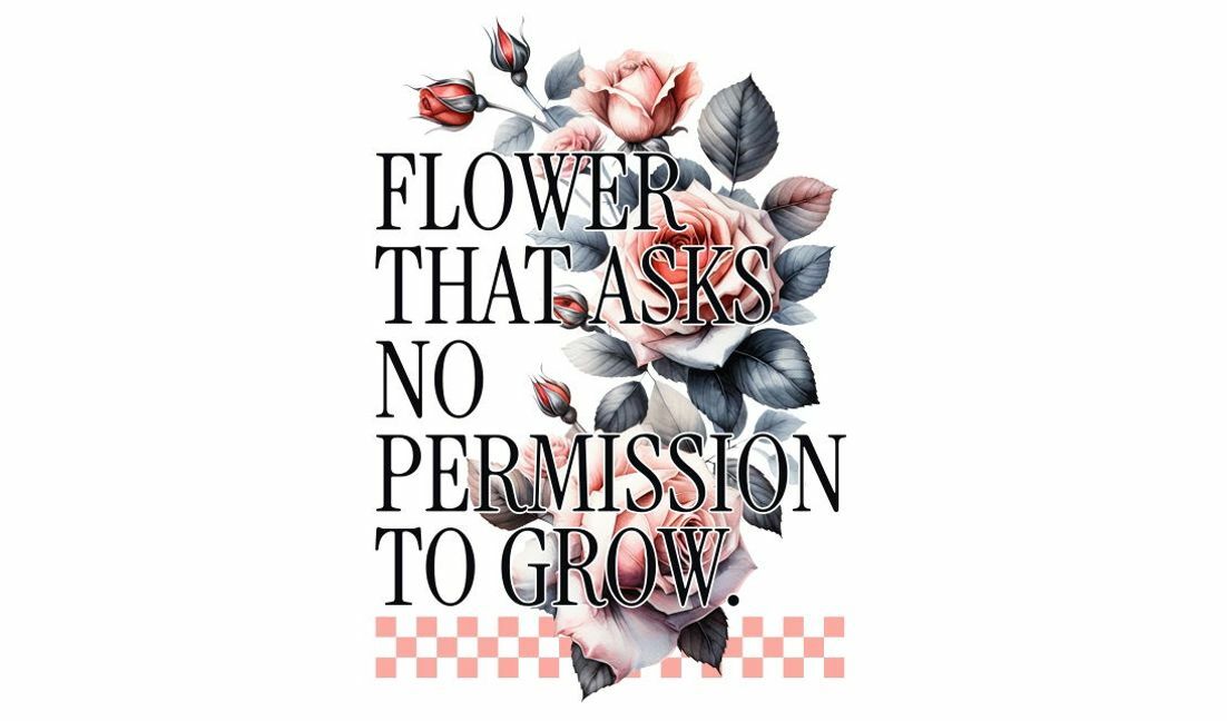 Modelo de design para camiseta Design de citação floral inspiradora
