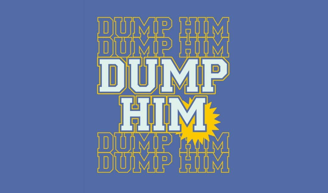 Playful breakup message design t-shirt design template