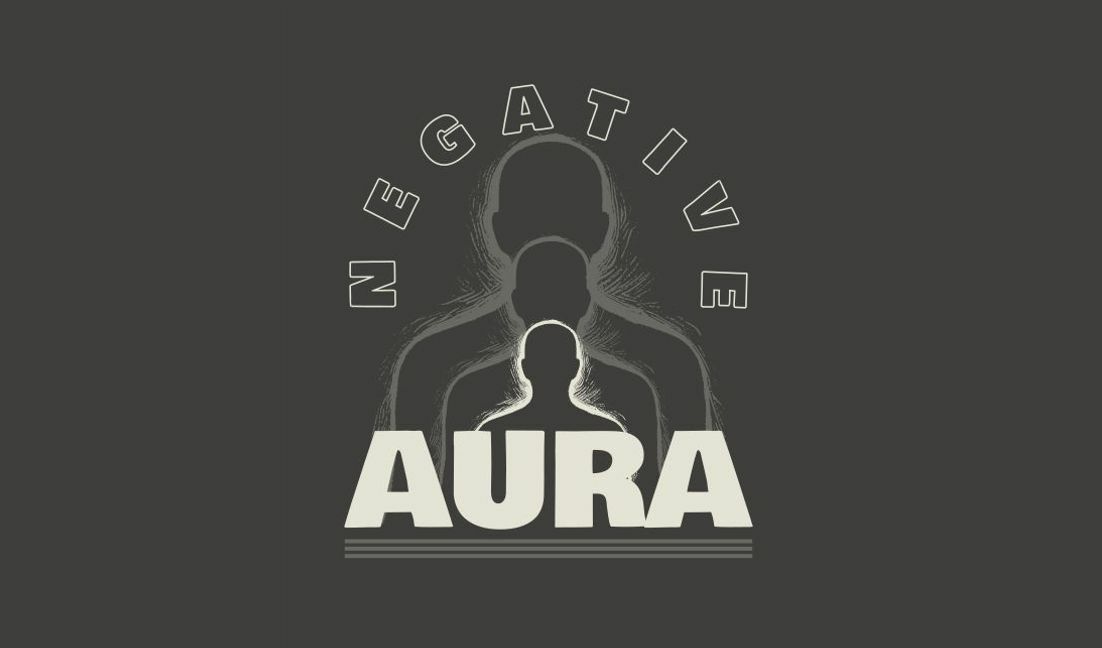 Stilvolles Grafikdesign mit negativer Aura T-Shirt-Designvorlage