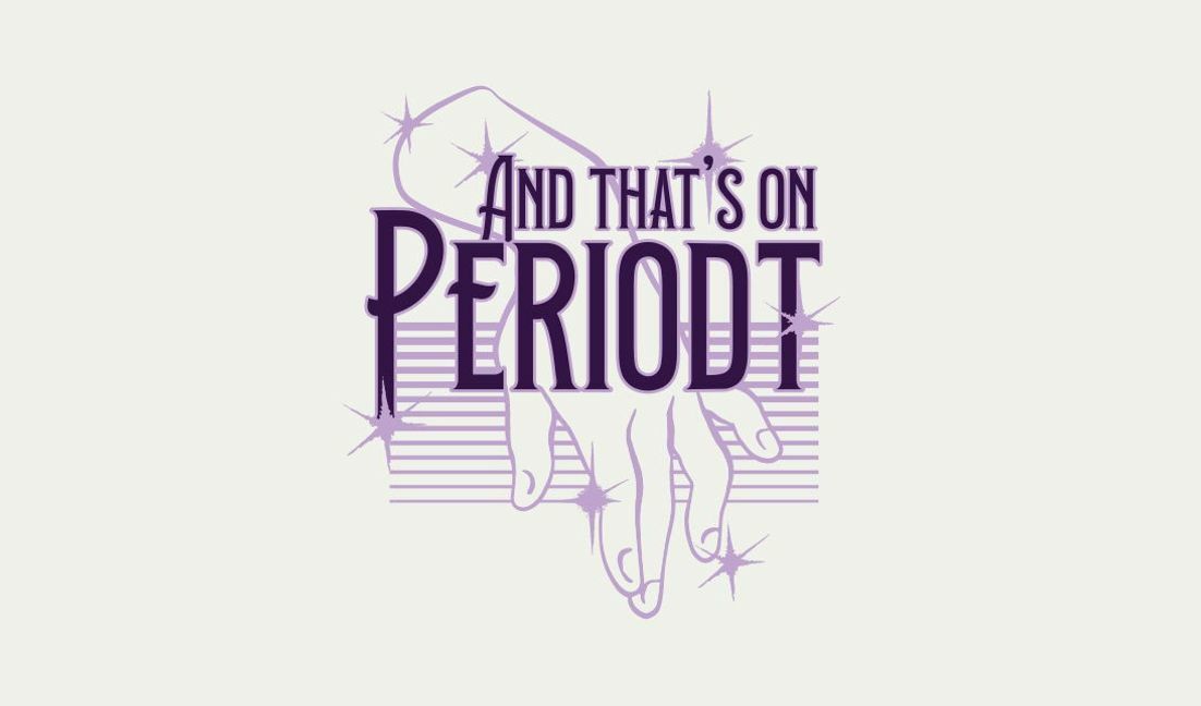 Stylish quote on perioddt with hand graphic t-shirt design template