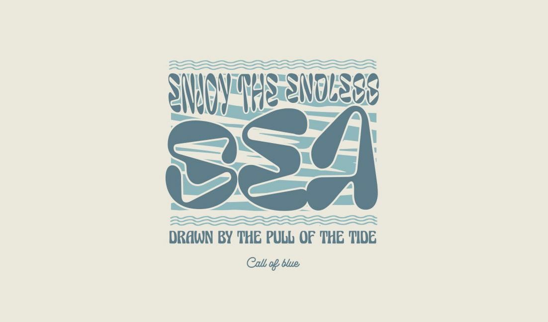 Modelo de design para camiseta Design lúdico à beira-mar com citação inspiradora