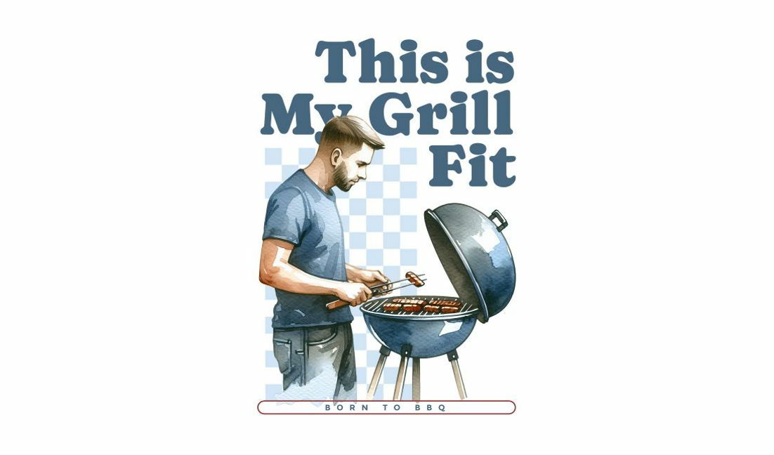 Playful grill master t-shirt design t-shirt design template