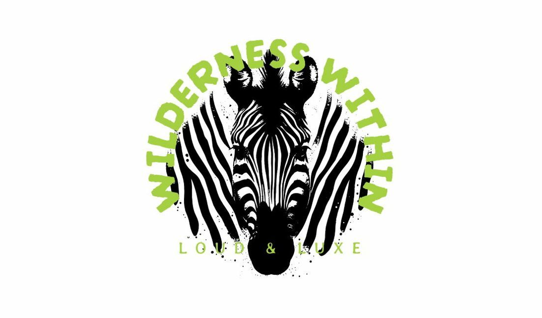 Von Wildtieren inspirierte Zebra-Illustration mit fettem Schriftzug T-Shirt-Designvorlage