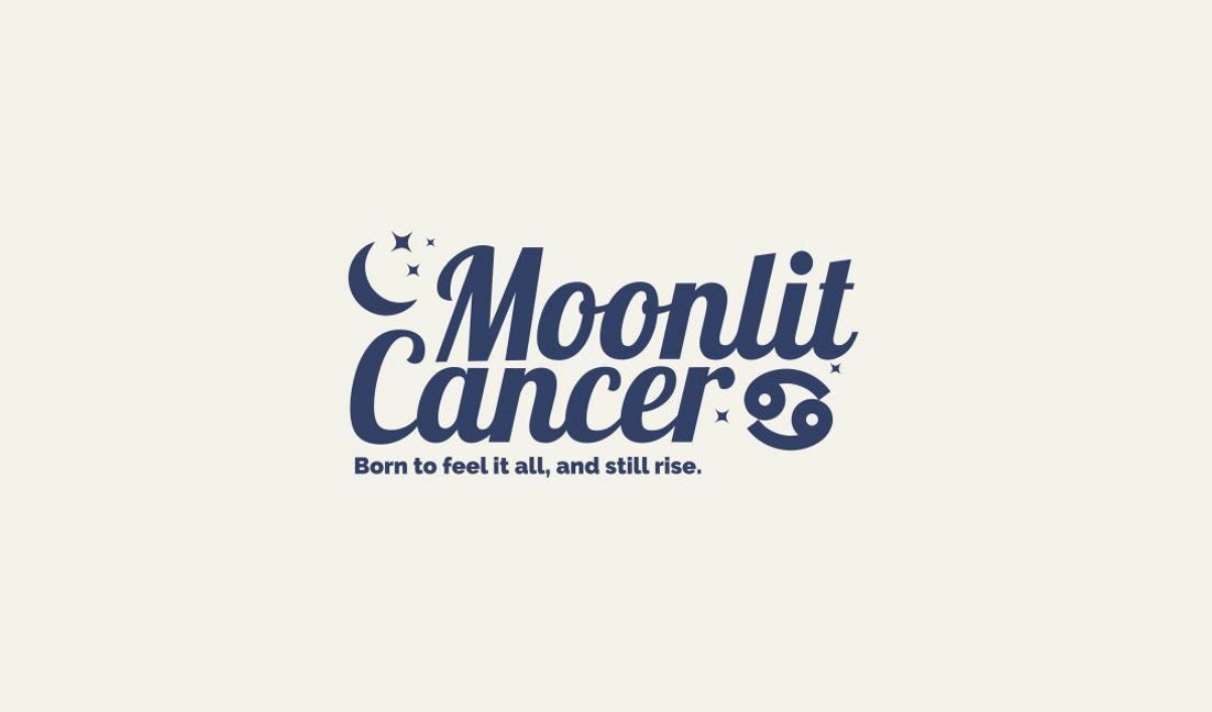 Plantilla de diseño para camiseta Diseño del zodiaco Cáncer iluminado por la luna para entusiastas de la astrología.