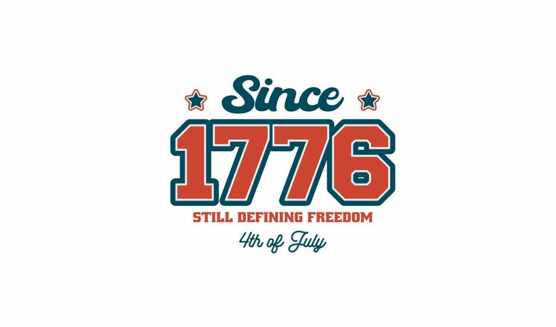 Patriotic fourth of july typography design t-shirt design template