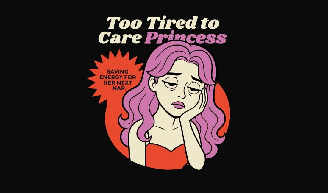 Plantilla de diseño para camiseta Diseño divertido con frase sobre la siesta de la princesa