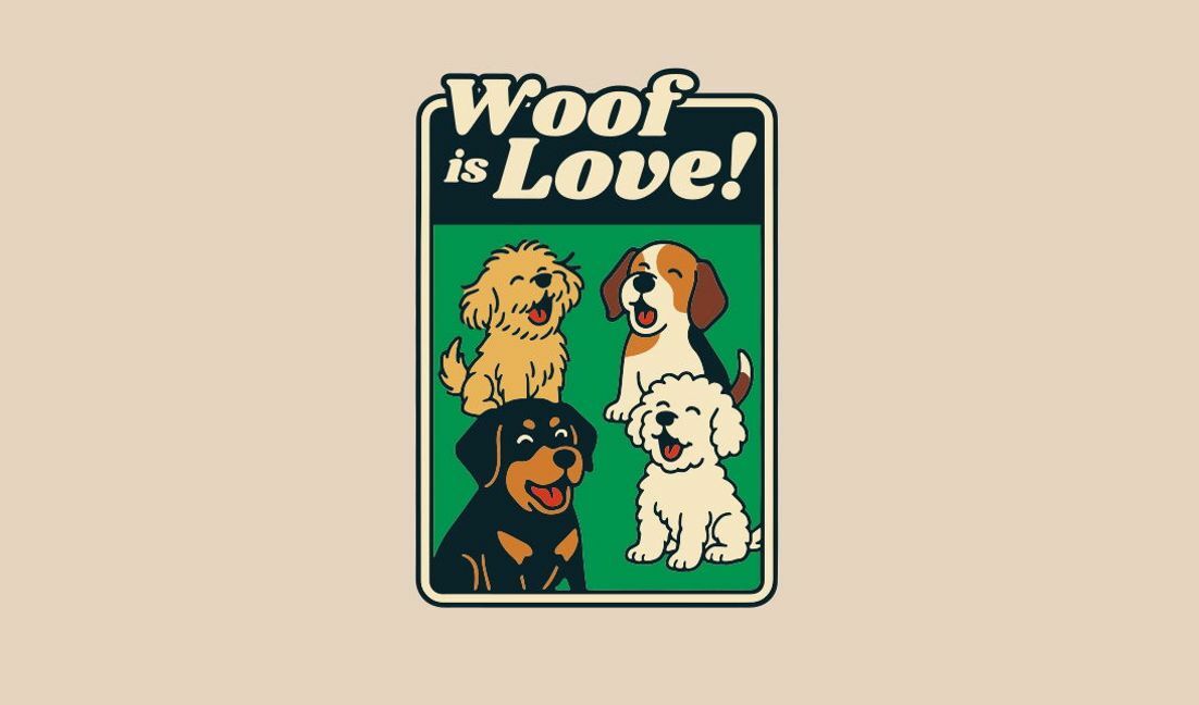 Modelo de design para camiseta Design de tema de cachorro brincalhão com citação alegre