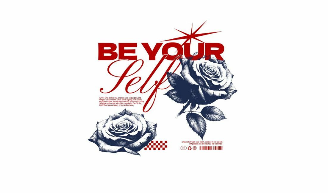 Empowering self-identity quote design t-shirt design template