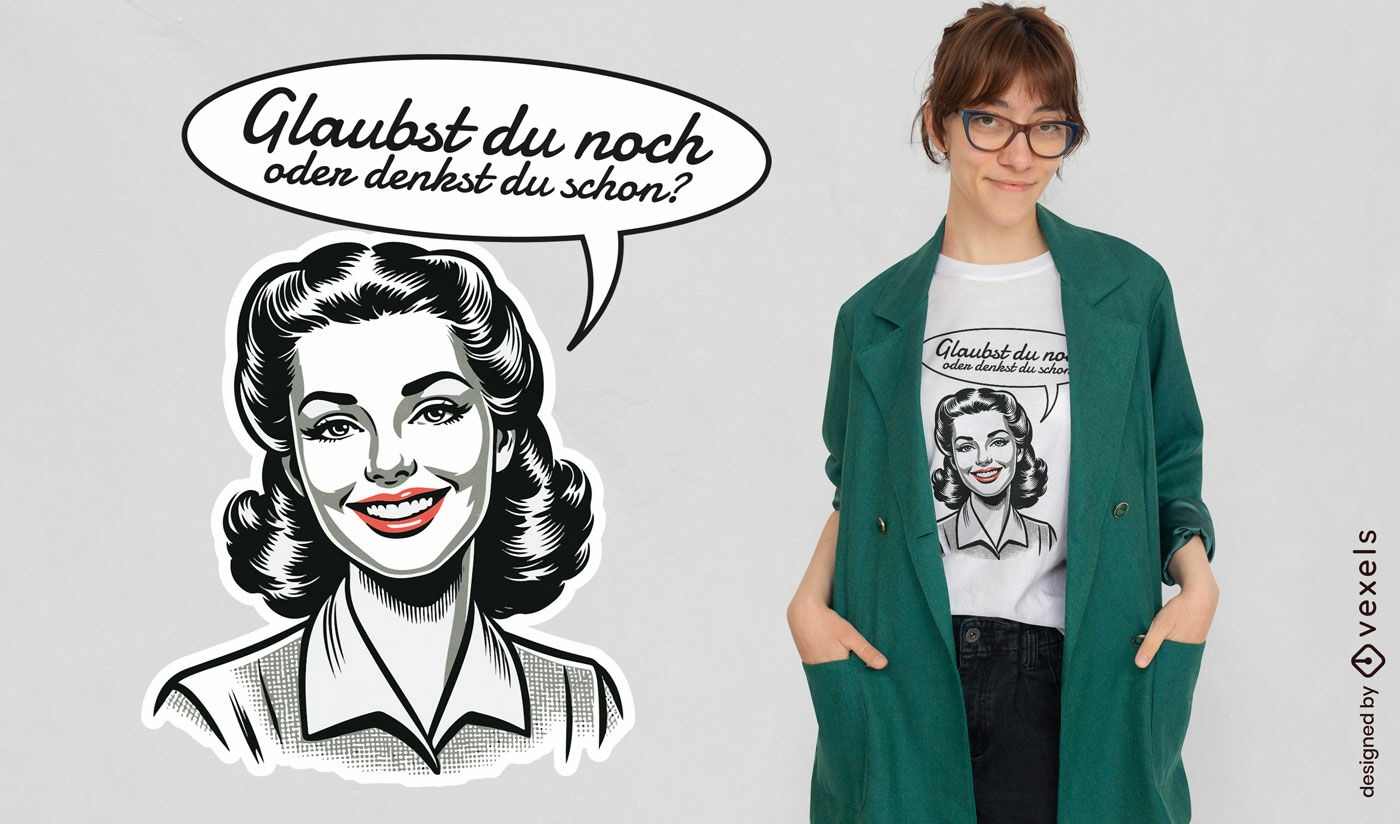 Retro thought bubble quote t-shirt design