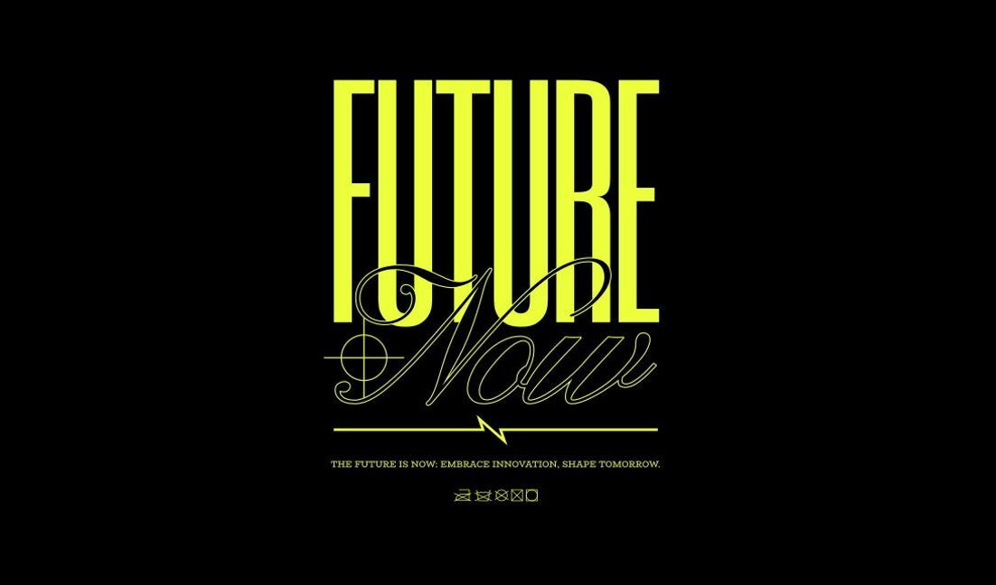 Innovatives Design für zukünftige Zitate T-Shirt-Designvorlage