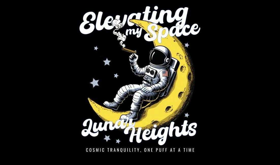 Cosmic astronaut lunar design with uplifting quote t-shirt design template