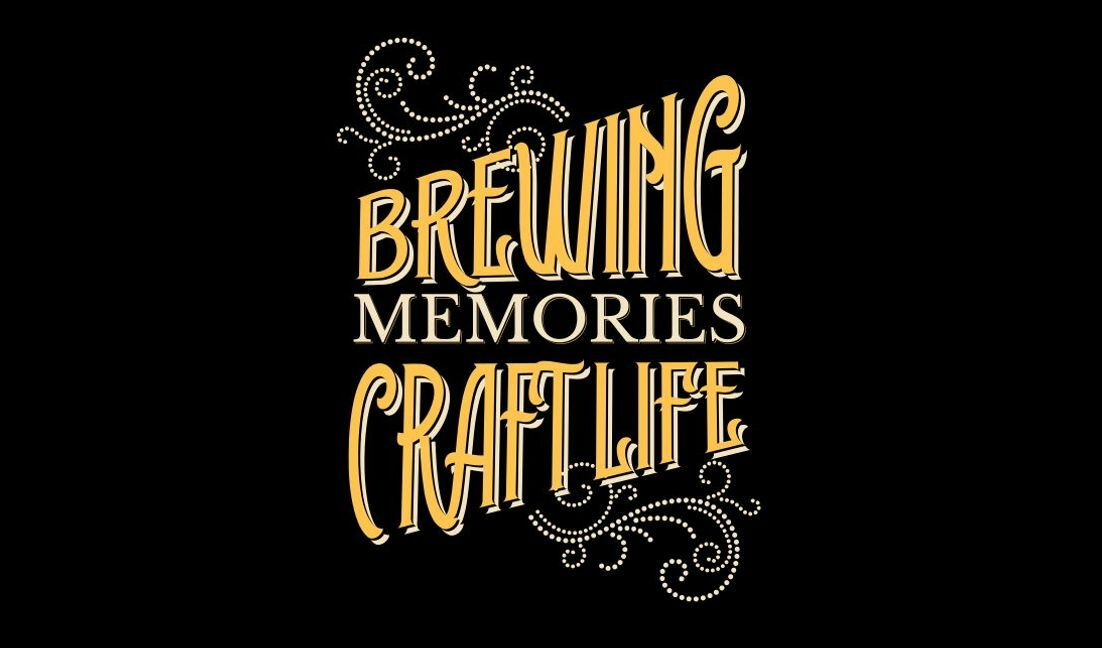 Kreatives Typografie-Design mit Brauerei-Erinnerungen und Handwerksleben T-Shirt-Designvorlage