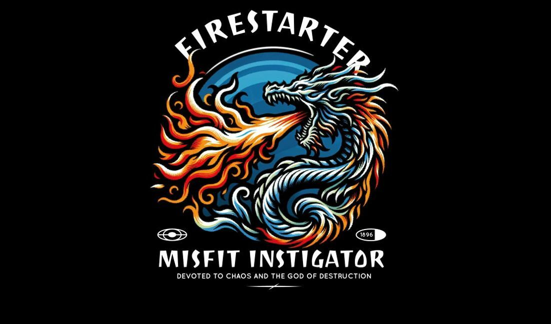 Fierce dragon graphic design with bold text t-shirt design template