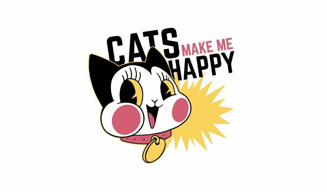Modelo de design para camiseta Modelo de design de camiseta "Os gatos me fazem feliz"