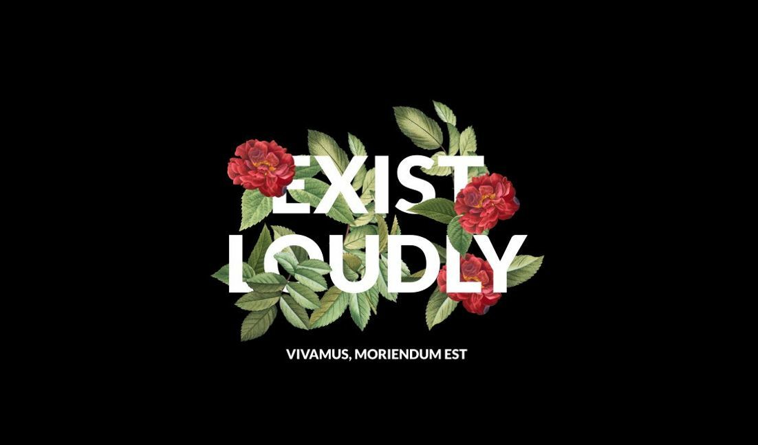 Floral typography design with empowering quote t-shirt design template
