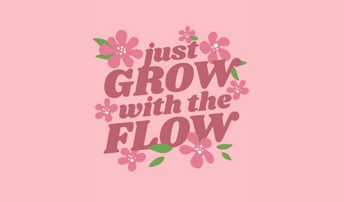 Plantilla de diseño para camiseta Diseño de cita lúdica sobre el crecimiento floral