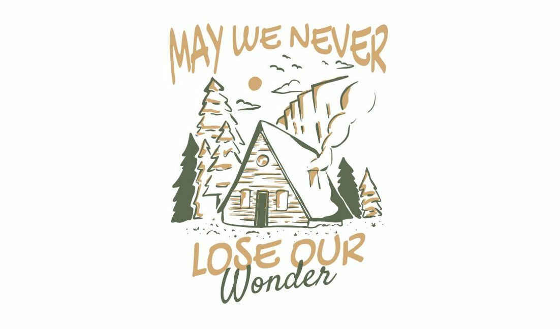 Inspirational cabin quote design t-shirt design template