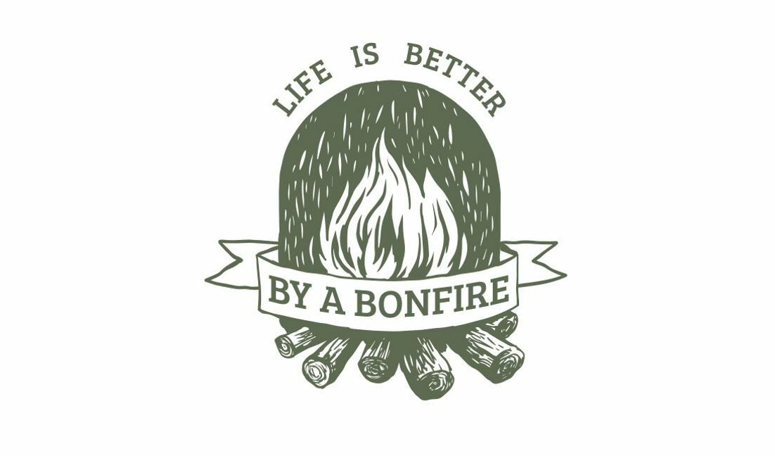 Charming bonfire quote design t-shirt design template