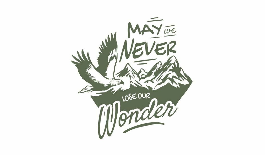 Modelo de design para camiseta Design inspirador de montanha e águia com citação inspiradora