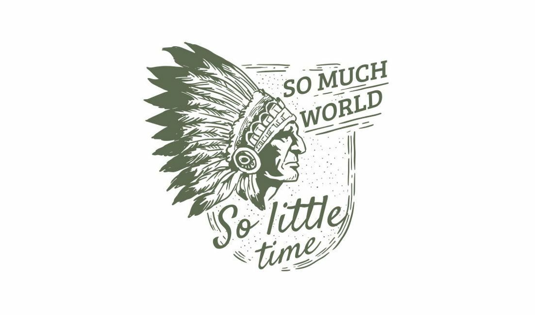 Zitat-Design des Stammeshäuptlings T-Shirt-Designvorlage