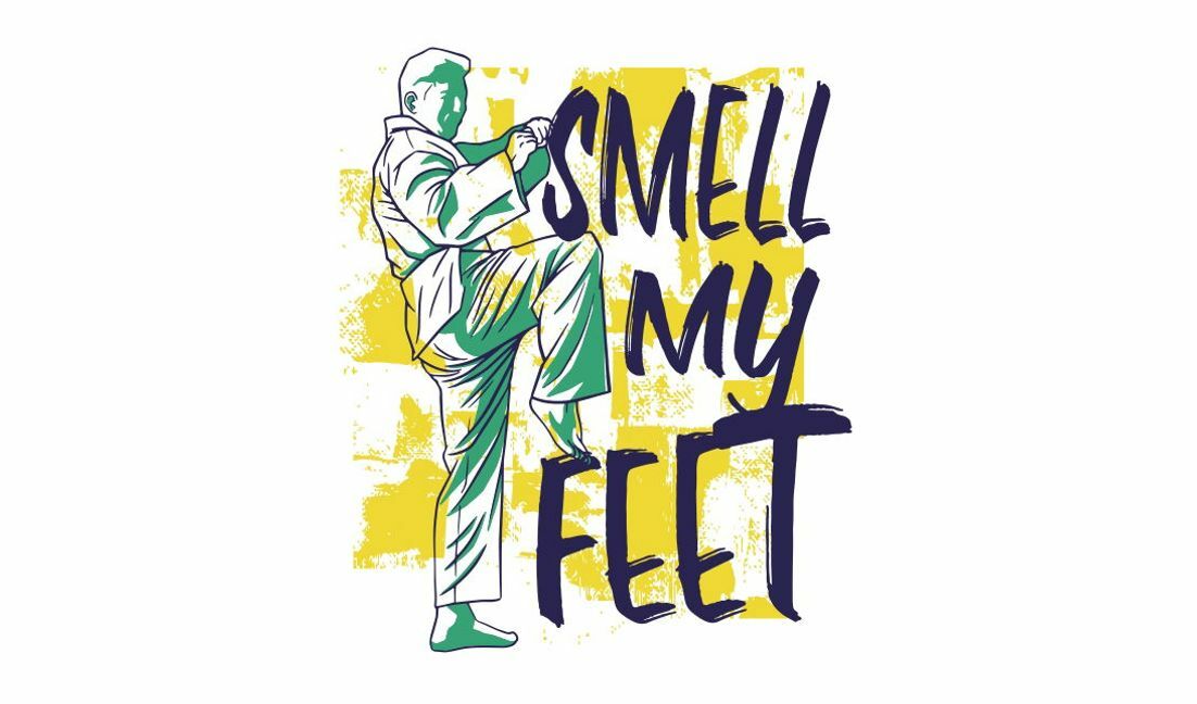 Modelo de design para camiseta Design de citação humorística de artes marciais