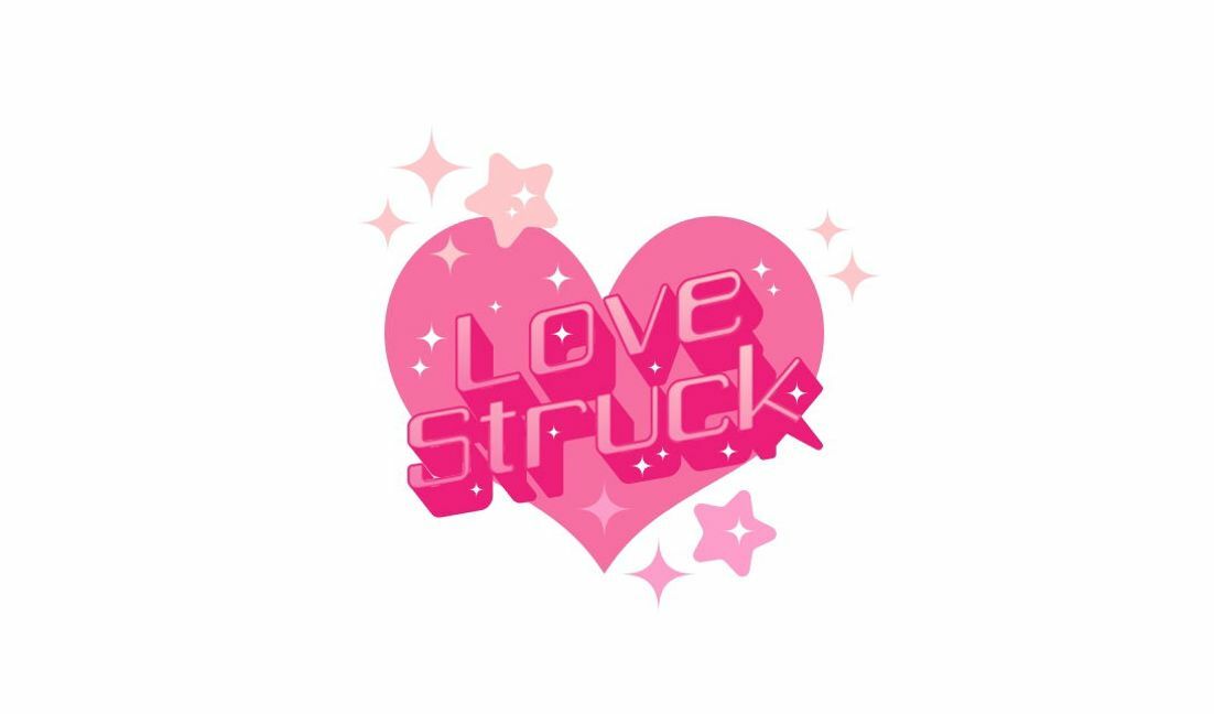 Playful love struck heart design t-shirt design template