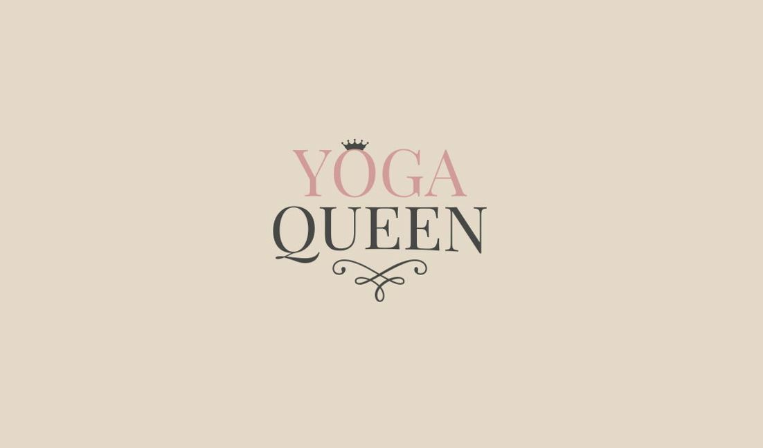 Modelo de design para camiseta Design de tipografia chique para rainha do ioga
