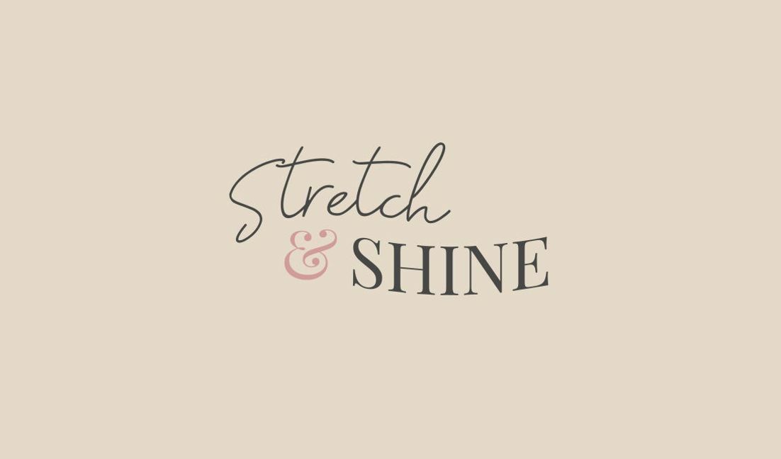 Inspirierendes Stretch- und Shine-Zitatdesign T-Shirt-Designvorlage