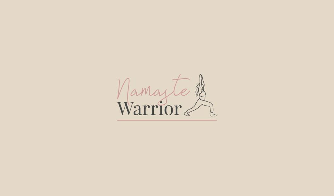 Inspirational namaste warrior yoga design t-shirt design template