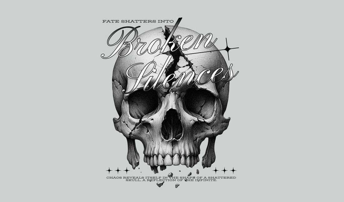 Plantilla de diseño para camiseta Diseño de calavera intrincado con citas que invitan a la reflexión.