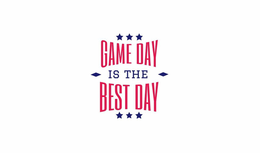 Bold game day quote design t-shirt design template