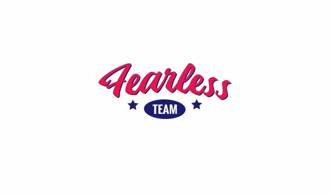 Furchtloses Team-Motivationsdesign T-Shirt-Designvorlage