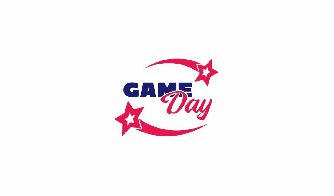 Plantilla de diseño para camiseta Emocionante diseño de día de juego con estrellas.