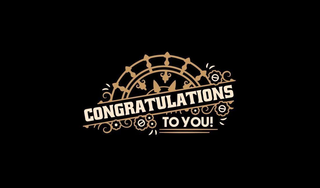 Celebratory congratulations design with decorative elements t-shirt design template