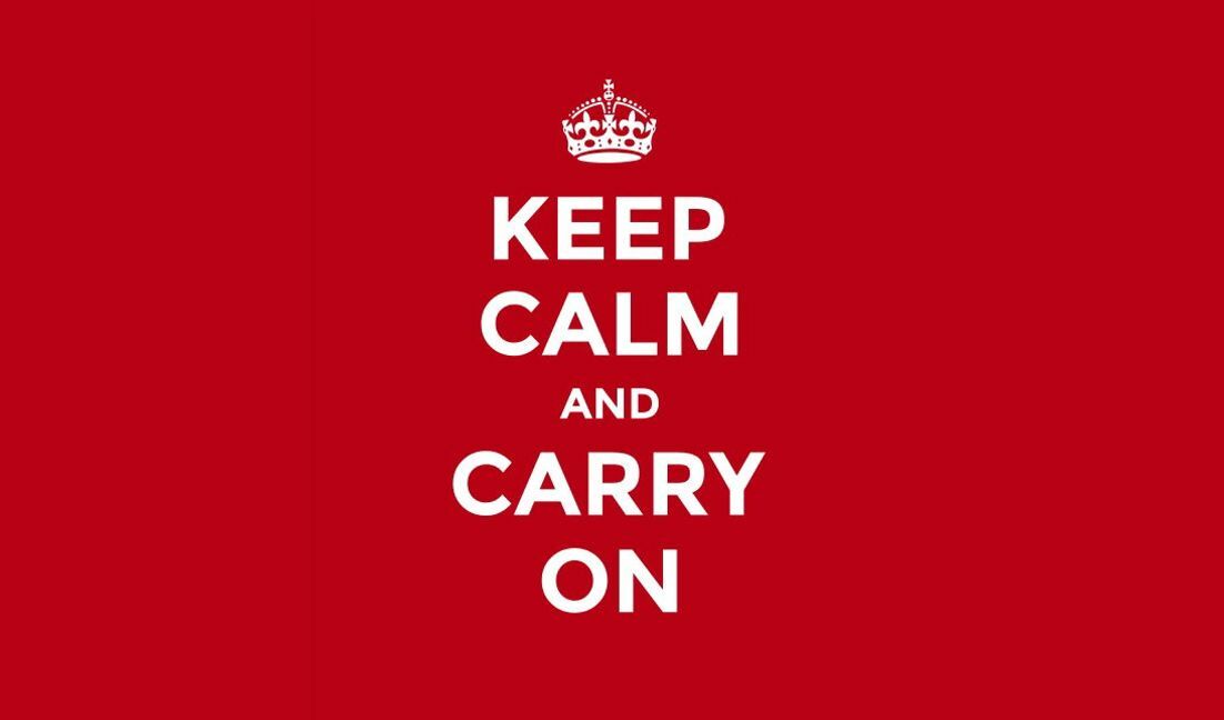 Plantilla de diseño para camiseta Diseño de cartel motivacional clásico con mensaje tranquilizador.