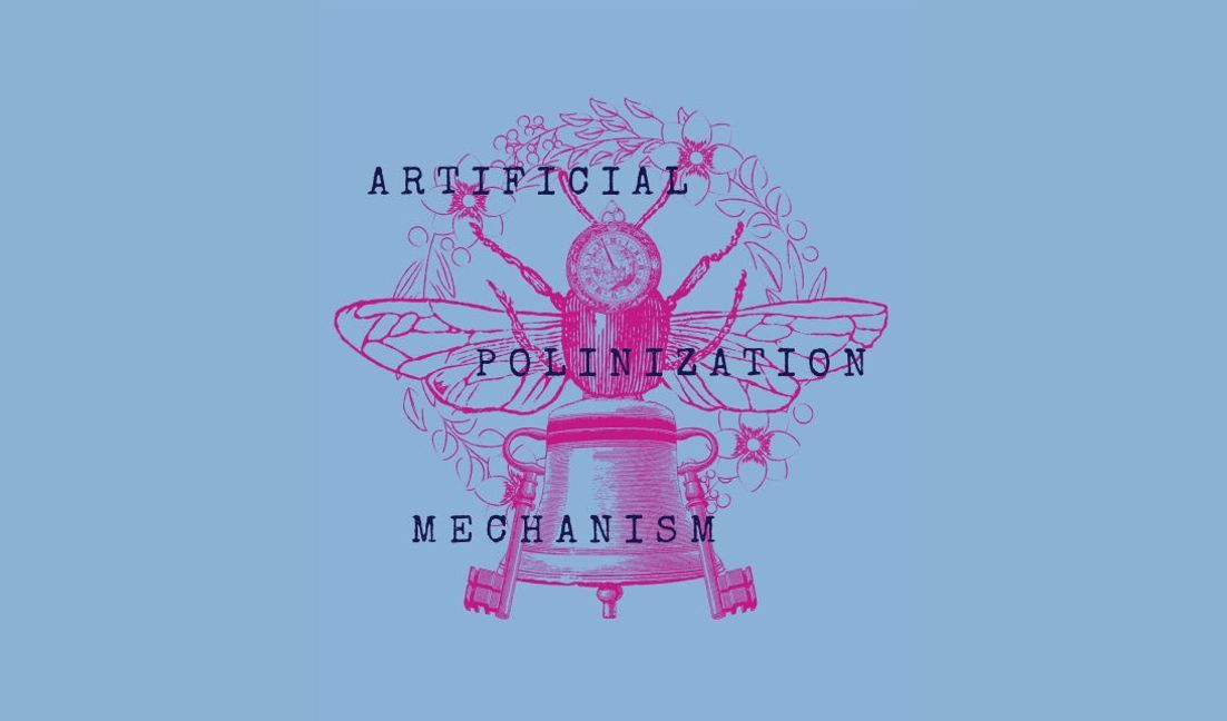 Unique artificial pollination mechanism design t-shirt design template