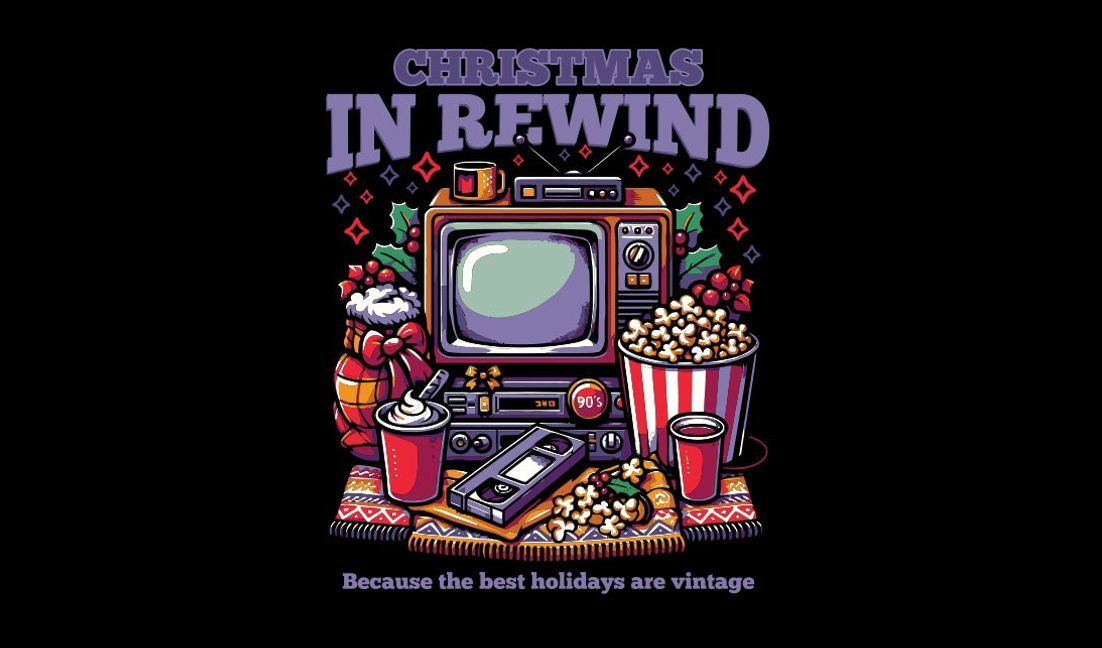 Nostalgic christmas retro design t-shirt design template