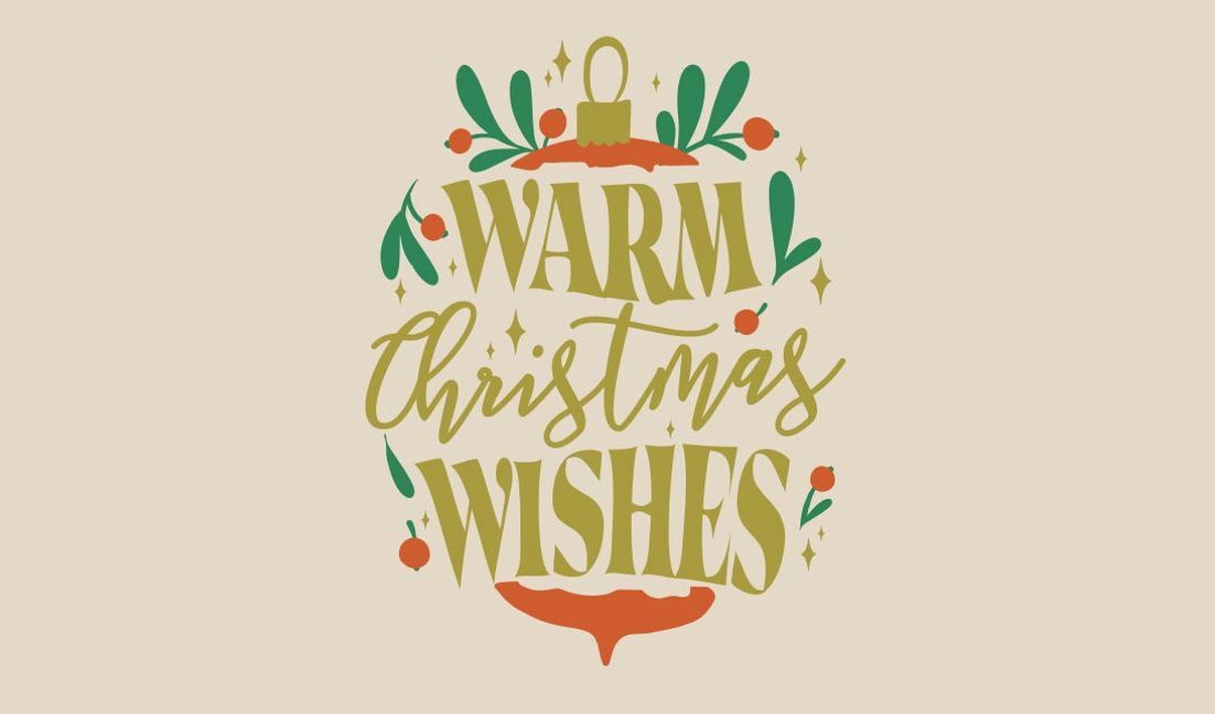 Festive holiday wishes typography design t-shirt design template
