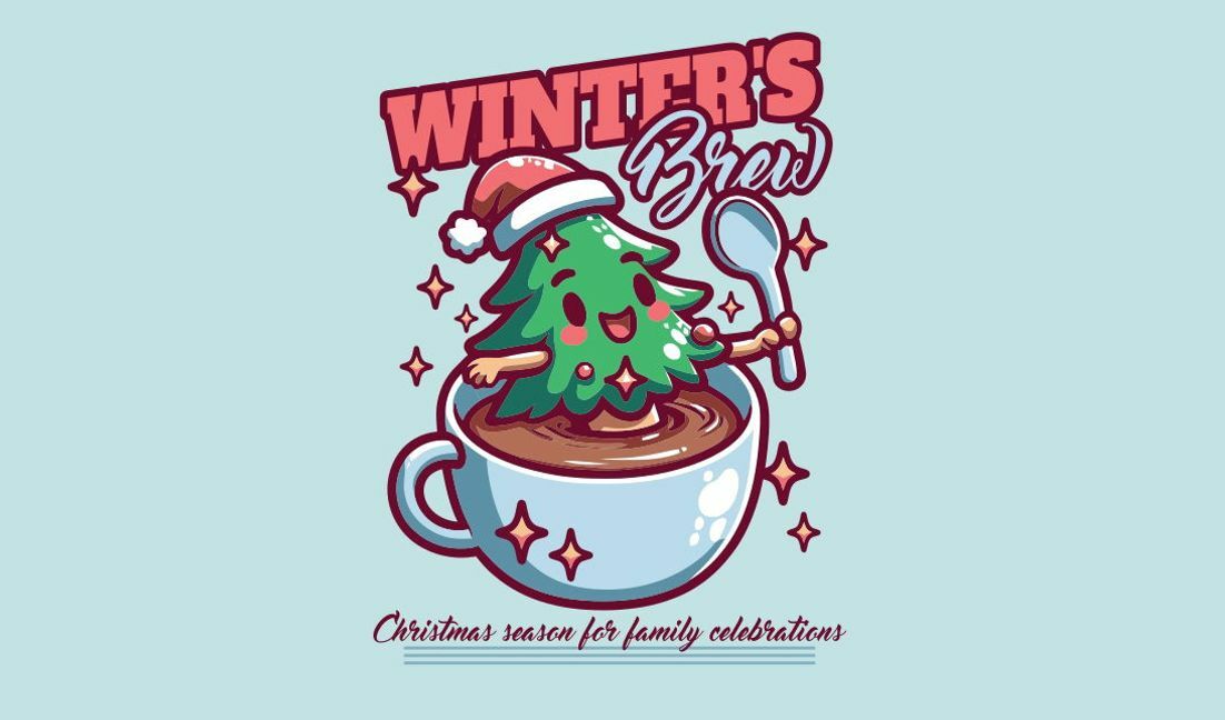 Modelo de design para camiseta Design de cerveja de inverno natalina caprichosa