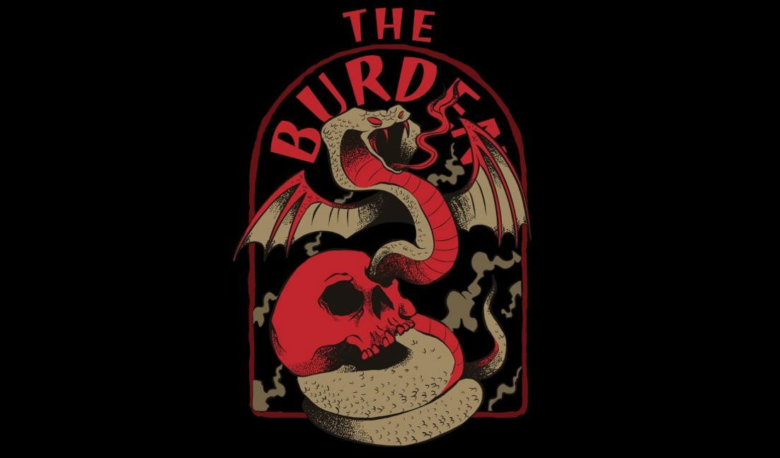 Modelo de design para camiseta Design dramático de cobra e caveira com elementos góticos